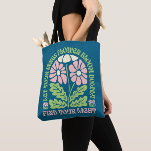 Retro Groovy Florales Inspirierendes Zitat