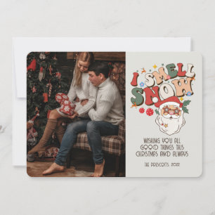 Retro Groovy Foto Weihnachten Weihnachten I Rieche Karte