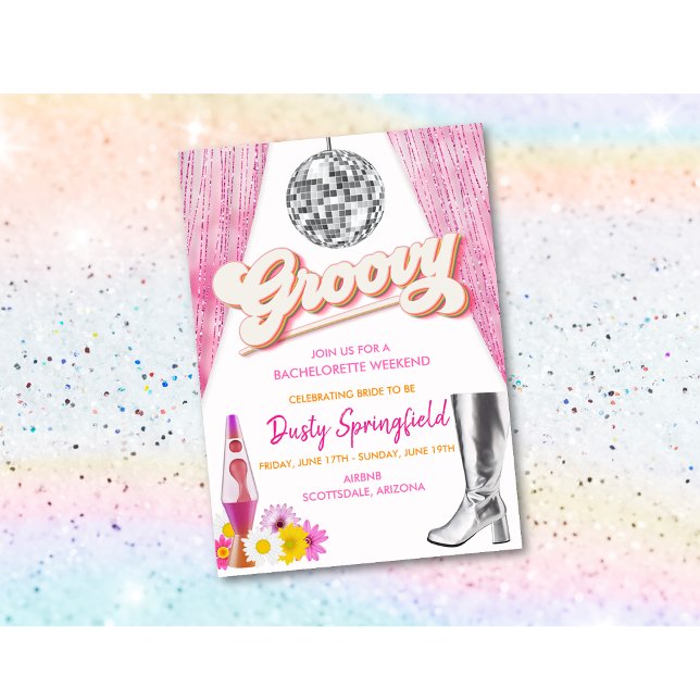 Retro Groovy Frische Pasta machen Einladung (Von Creator hochgeladen)