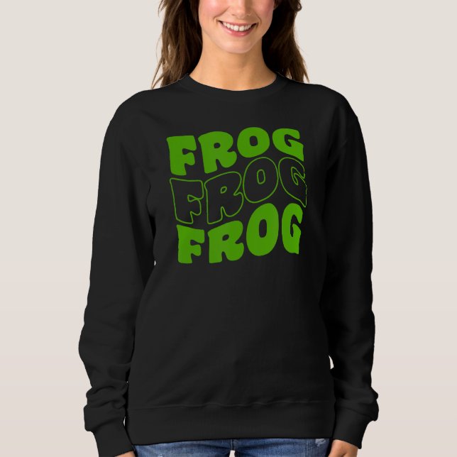 Retro Groovy Frog Animals 1 Sweatshirt (Vorderseite)