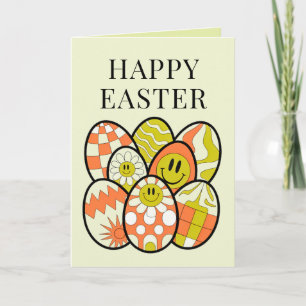 Retro Groovy Frohe Ostern Personalisierte Karte