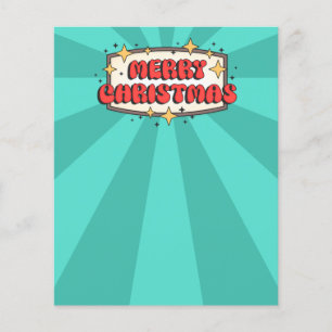 Retro Groovy fröhlicher Weihnachtstext
