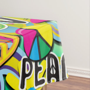 Retro Groovy FUN 60er Jahre Liebes-Geburtstagsfeie Tischdecke