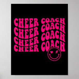 Retro Groovy für Cheer Coach Cheerleading Würdigun Poster