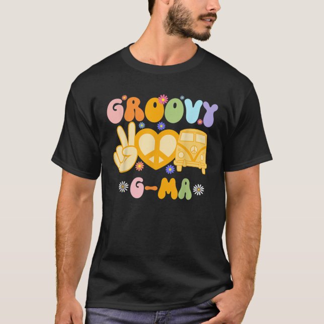 Retro Groovy G ma Oma Hippie Familie Matching m T-Shirt (Vorderseite)