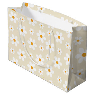 Retro Groovy Gänseblümchen-Tan-Birthday Große Geschenktüte