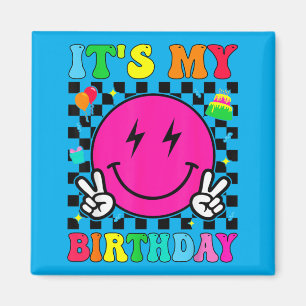 Retro Groovy Geburtstag Männer Frauen Jungen Mädch Magnet