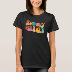 Retro Groovy Gigi Bunt 60er 70er Hippie Passende T-Shirt