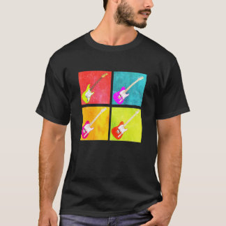 Retro Groovy Gitarre Trendig T-Shirt