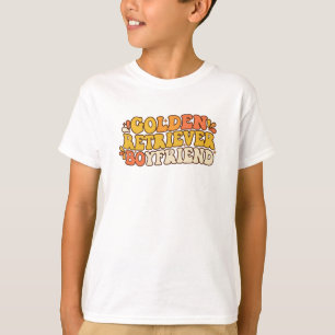 Retro Groovy Golden Retriever Freund - 70er Typo T-Shirt