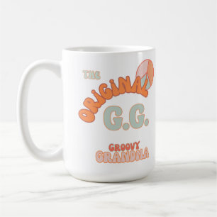 Retro Groovy Grandma Peach & Aqua Kaffeetasse