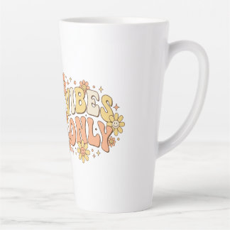 Retro Groovy Gute Vibes Only Wellige Typografie Ku Milchtasse
