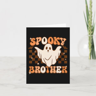 Retro Groovy Halloween Ghost Spooky Brother Costum Karte