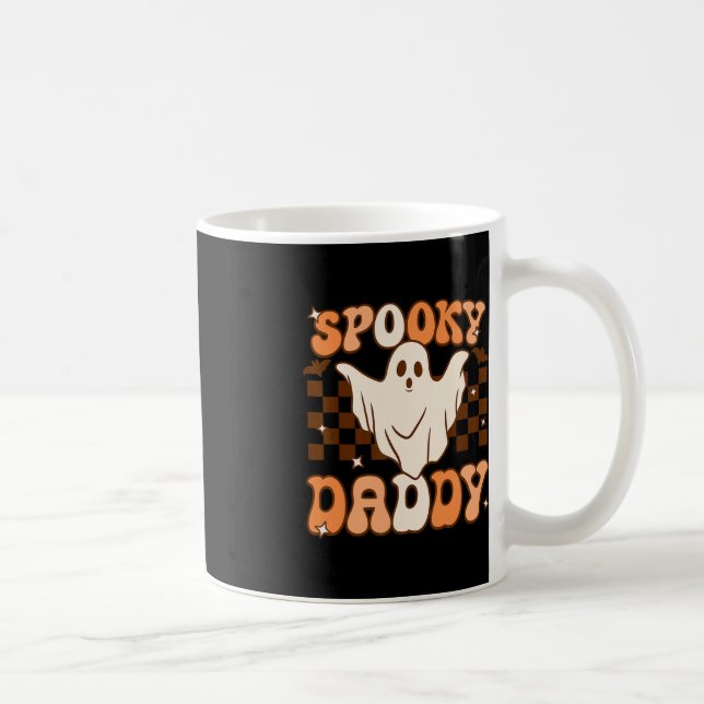 Retro Groovy Halloween Ghost Spooky Daddy Costume Kaffeetasse (Rechts)