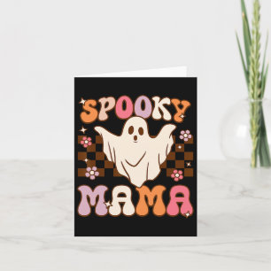 Retro Groovy Halloween Ghost Spooky Mama-Kostüm Karte