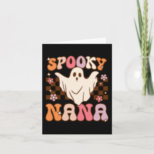 Retro Groovy Halloween Ghost Spooky Nana Kostüm Karte