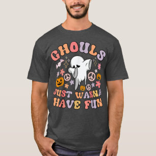 Retro Groovy Halloween Kostüm - Ghouls Just Wanna T-Shirt
