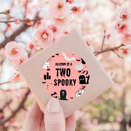 Retro Groovy Halloween leckte einen ersten Geburts Runder Aufkleber