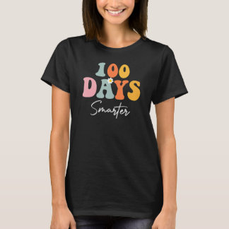 Retro Groovy Happy 100th Day Of School 100 Days Sm T-Shirt