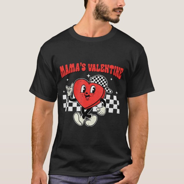 Retro Groovy Heart Throb Valentines Day Toddlers B T-Shirt (Vorderseite)