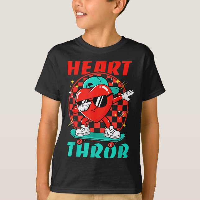 Retro Groovy Heart Throb Valentines Day Toddlers B T-Shirt (Vorderseite)
