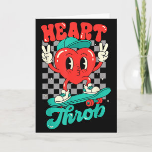 Retro Groovy Herzklopfen Valentinstag Kleinkinder Karte