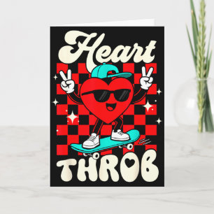 Retro Groovy Herzklopfen Valentinstag Kleinkinder  Karte