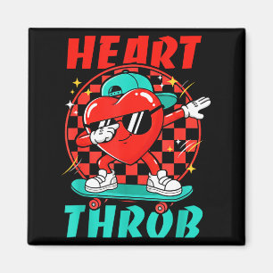 Retro Groovy Herzklopfen Valentinstag Kleinkinder  Magnet