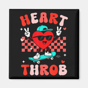 Retro Groovy Herzklopfen Valentinstag Kleinkinder Magnet