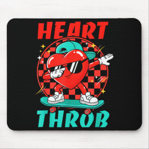 Retro Groovy Herzklopfen Valentinstag Kleinkinder  Mousepad