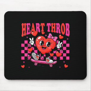 Retro Groovy Herzklopfen Valentinstag Kleinkinder Mousepad
