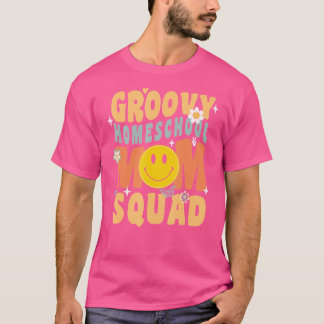 Retro Groovy Homeschool Mama Squad 3 Zuhause S T-Shirt