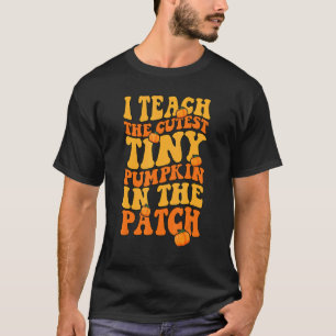 Retro Groovy I lehrt die Niedlichen winzigen Kürbi T-Shirt