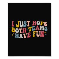 Retro Groovy Ich hoffe, dass beide Teams Spaß habe