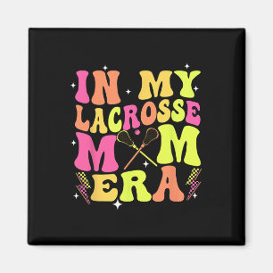 Retro Groovy in meiner Lacrosse Mama Ära Niedlich  Magnet
