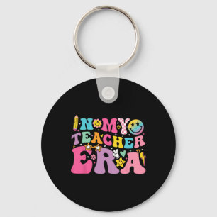 Retro Groovy In Meiner Lehrerära Bestes Lehrer Dan Schlüsselanhänger