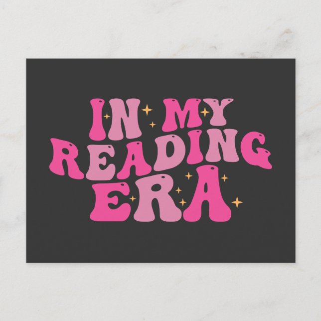 Retro Groovy in meiner Lesezeit Feiertagspostkarte (Vorderseite)