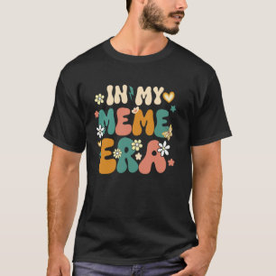 Retro Groovy in meiner Meme-Ära Blumenfamilie pass T-Shirt