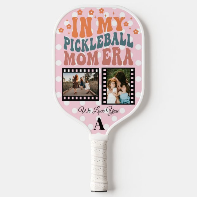 Retro Groovy in meiner Pickleball-Mama Zeitalter d Pickleball Schläger (Vorderseite)
