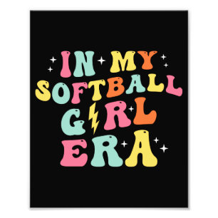 Retro Groovy In Meiner Softball-Mädchen-Ära Fotodruck
