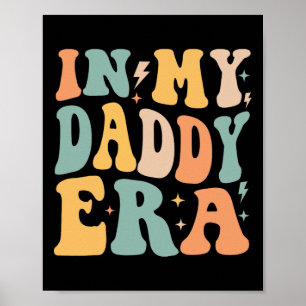 Retro Groovy in My Daddy Ära Vater&# s Day Poster