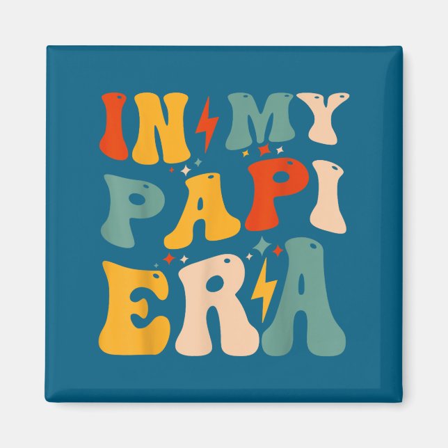 Retro Groovy In My Pa Era Funny Father's Day Mens  Magnet (Vorne)