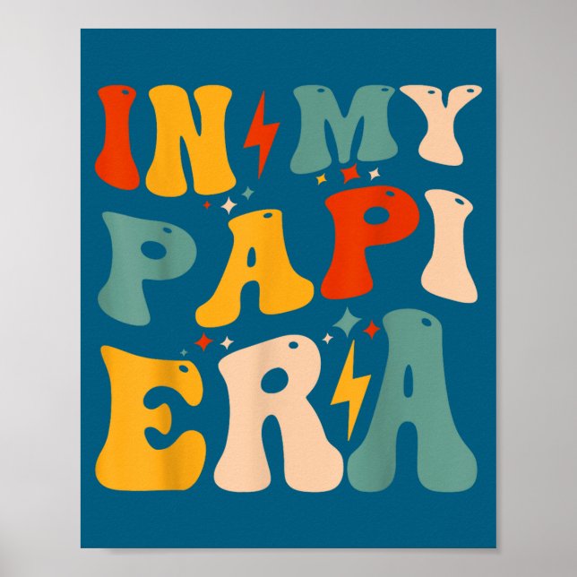 Retro Groovy In My Pa Era Funny Father's Day Mens  Poster (Vorne)