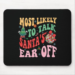 Retro Groovy ist am ehesten geeignet, Santa's Ohr Mousepad
