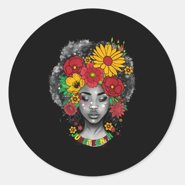 Retro Groovy Juneteenth Freizeit seit 1865 Freihei Runder Aufkleber (Vorderseite)