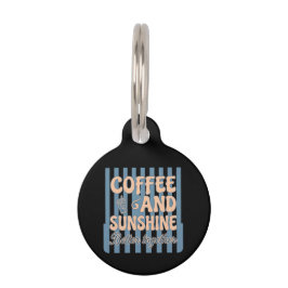  Retro Groovy Kaffee und Sonnenschein gehören zusa Haustiermarke