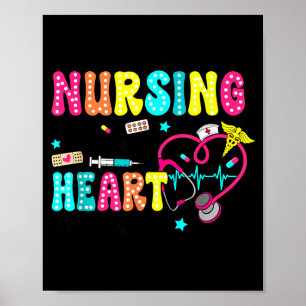 Retro Groovy Krankenpflege Ist Eine Herzensangeleg Poster