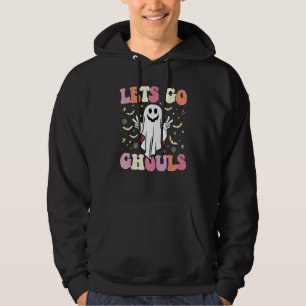 Retro Groovy Lass uns gehen Ghouls Halloween Geist Hoodie