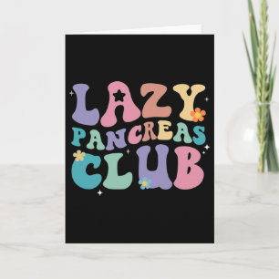 Retro Groovy Lazy Pankreas Club Typ 1 Diabetes Aw Karte