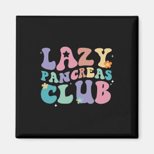 Retro Groovy Lazy Pankreas Club Typ 1 Diabetes Aw Magnet